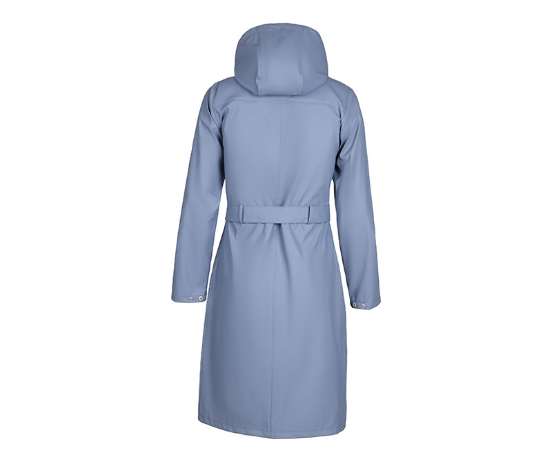 Blue Women's Raincoat with Blet