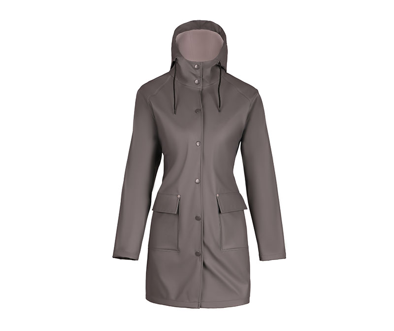 Dark Green Women's PU Rain Coat