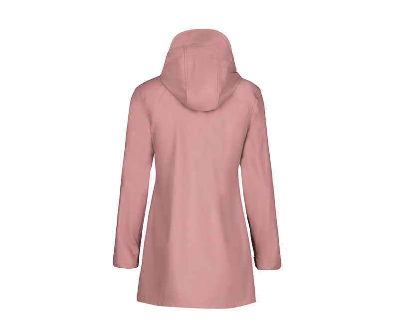 Dark Pink Women's Raincoat with Big Pocket