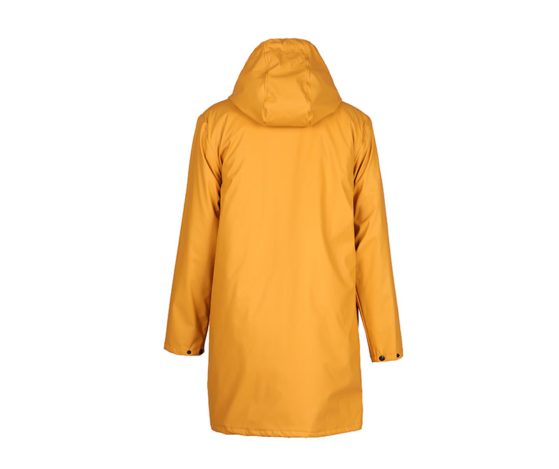 Yellow Women's Raincoat with Padding