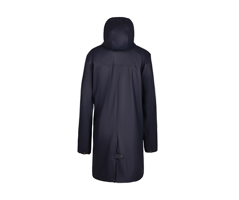 Navy Men's PU Raincoat with Big Pocket