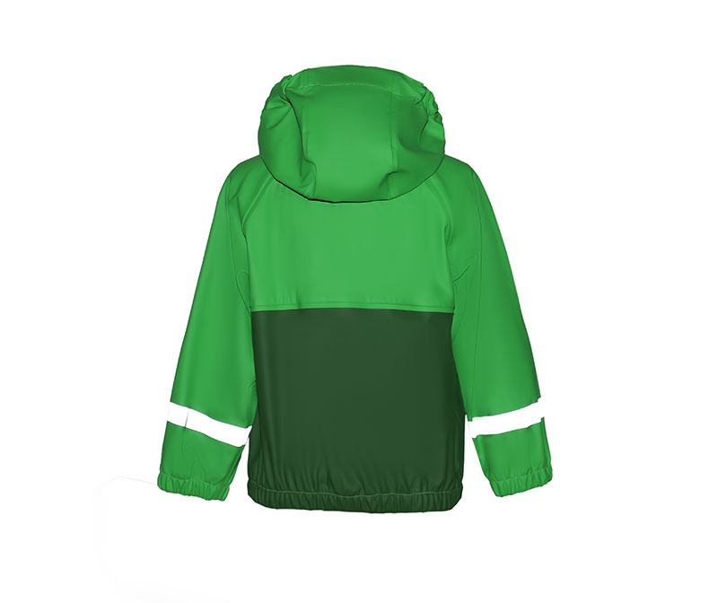 Kids Green PU Rain Jacket