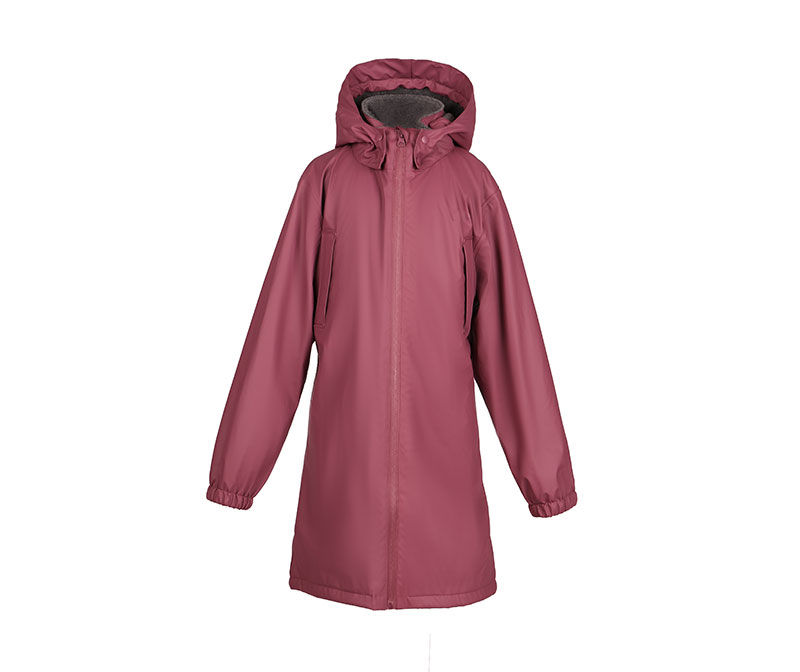 Purple Children's Rain Jacket with Fleece Lining