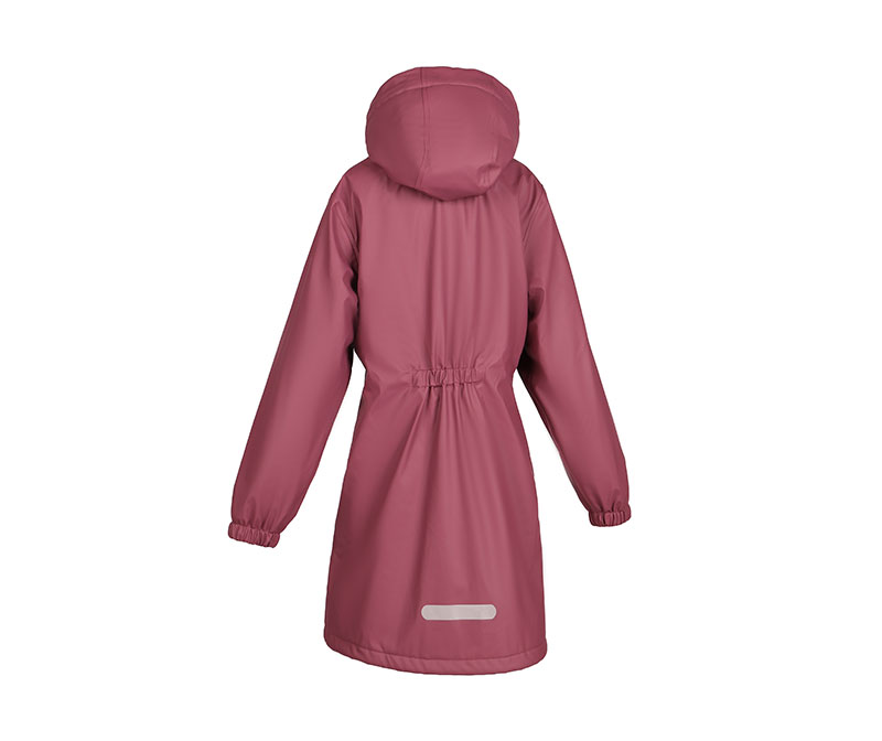 Purple Children's Rain Jacket with Fleece Lining