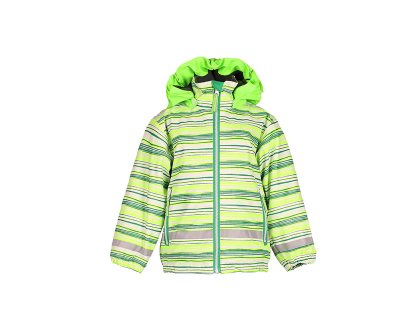 Children's Rain Coat with Green Strip Printing