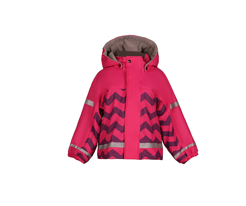 Rose Children's Raincoat with Strip Printing