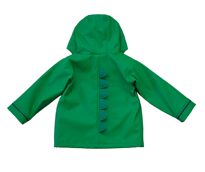 Dinosaur Green Kids Rain Jacket