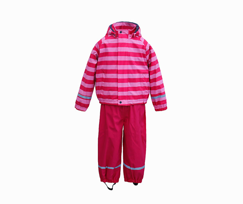 Strip Pinted PU Riansuit Children